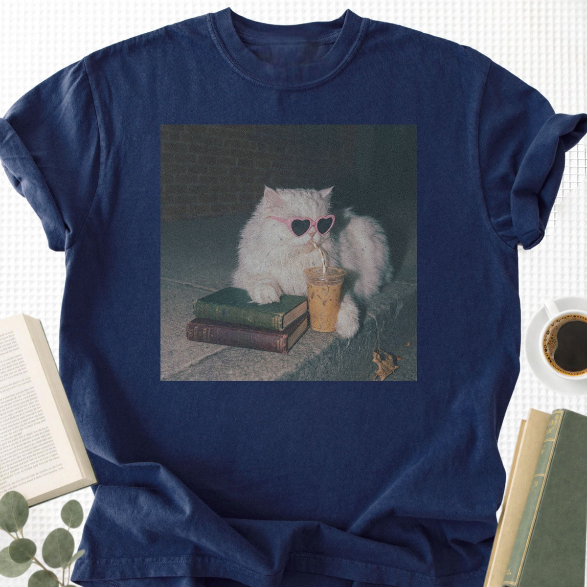 Reading Persian Cat Unisex T-Shirt - Book Social Club