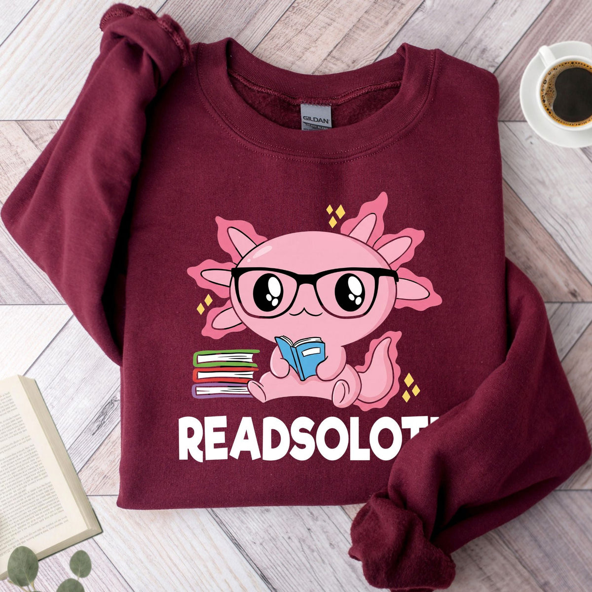 Readsalotl Axolotl Unisex Sweatshirt - Book Social Club