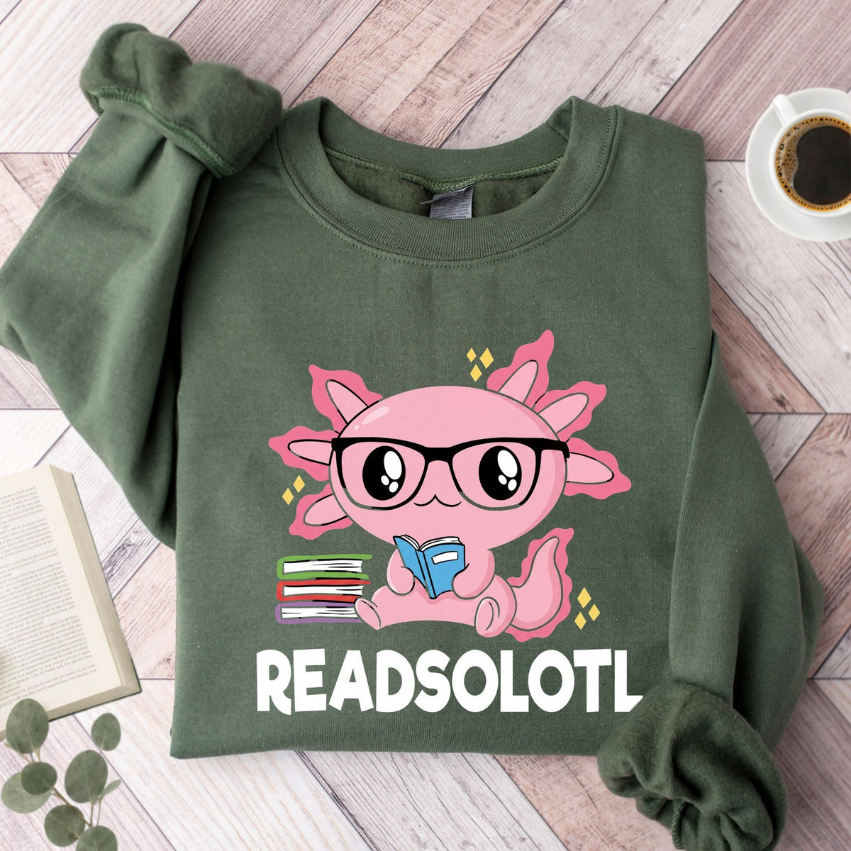 Readsalotl Axolotl Unisex Sweatshirt - Book Social Club