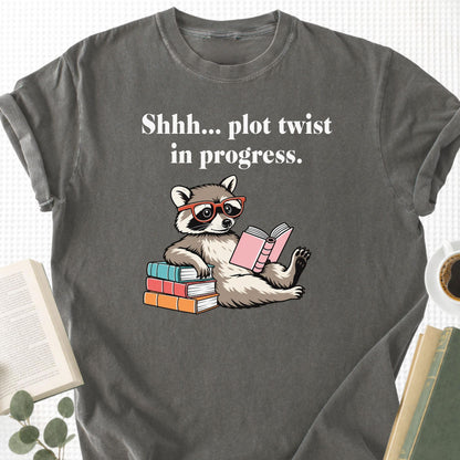 Shhh... Plot Twist In Progress Unisex T-Shirt - Book Social Club