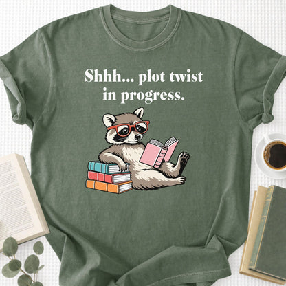 Shhh... Plot Twist In Progress Unisex T-Shirt - Book Social Club