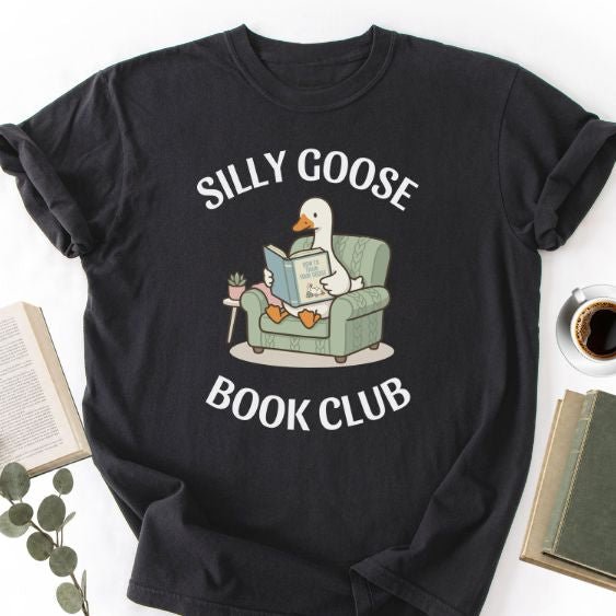 Silly Goose Book Club Unisex T-Shirt, Funny Book Lover Shirt - Book Social Club
