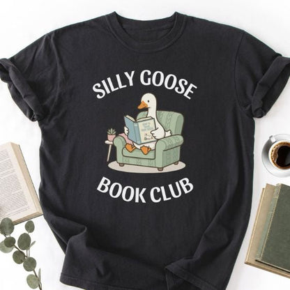 Silly Goose Book Club Unisex T-Shirt, Funny Book Lover Shirt - Book Social Club