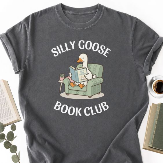 Silly Goose Book Club Unisex T-Shirt, Funny Book Lover Shirt - Book Social Club