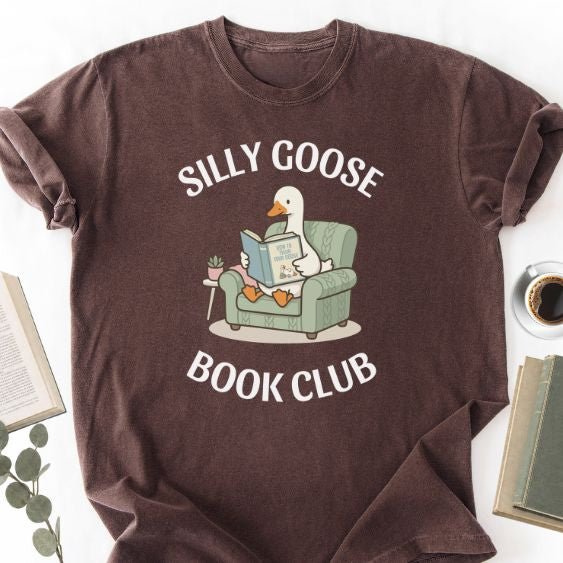 Silly Goose Book Club Unisex T-Shirt, Funny Book Lover Shirt - Book Social Club