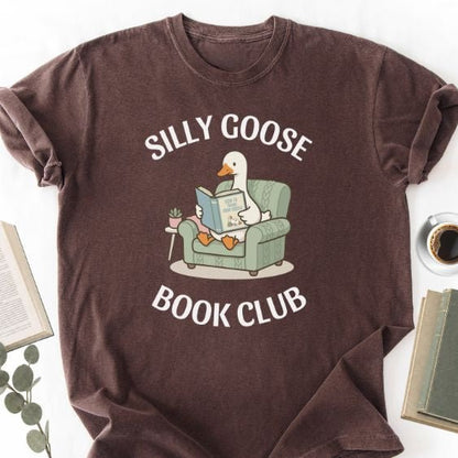 Silly Goose Book Club Unisex T-Shirt, Funny Book Lover Shirt - Book Social Club