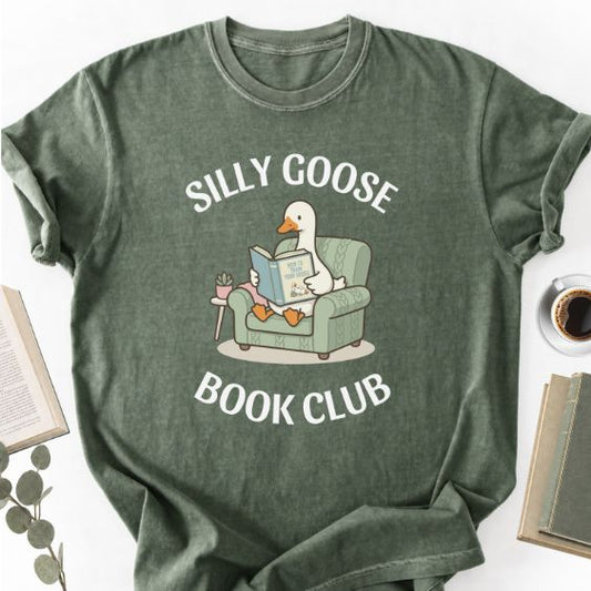Silly Goose Book Club Unisex T-Shirt, Funny Book Lover Shirt - Book Social Club