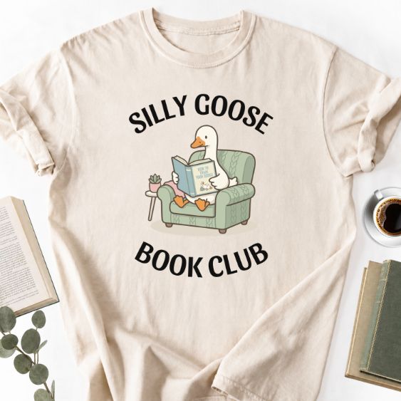 Silly Goose Book Club Unisex T-Shirt, Funny Book Lover Shirt - Book Social Club