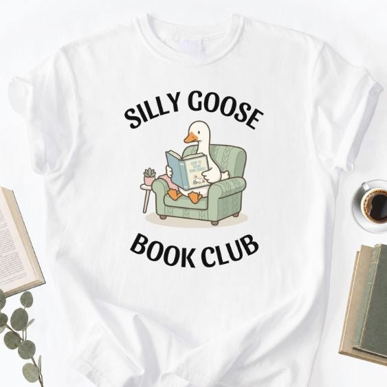 Silly Goose Book Club Unisex T-Shirt, Funny Book Lover Shirt - Book Social Club