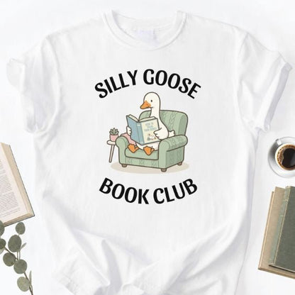 Silly Goose Book Club Unisex T-Shirt, Funny Book Lover Shirt - Book Social Club