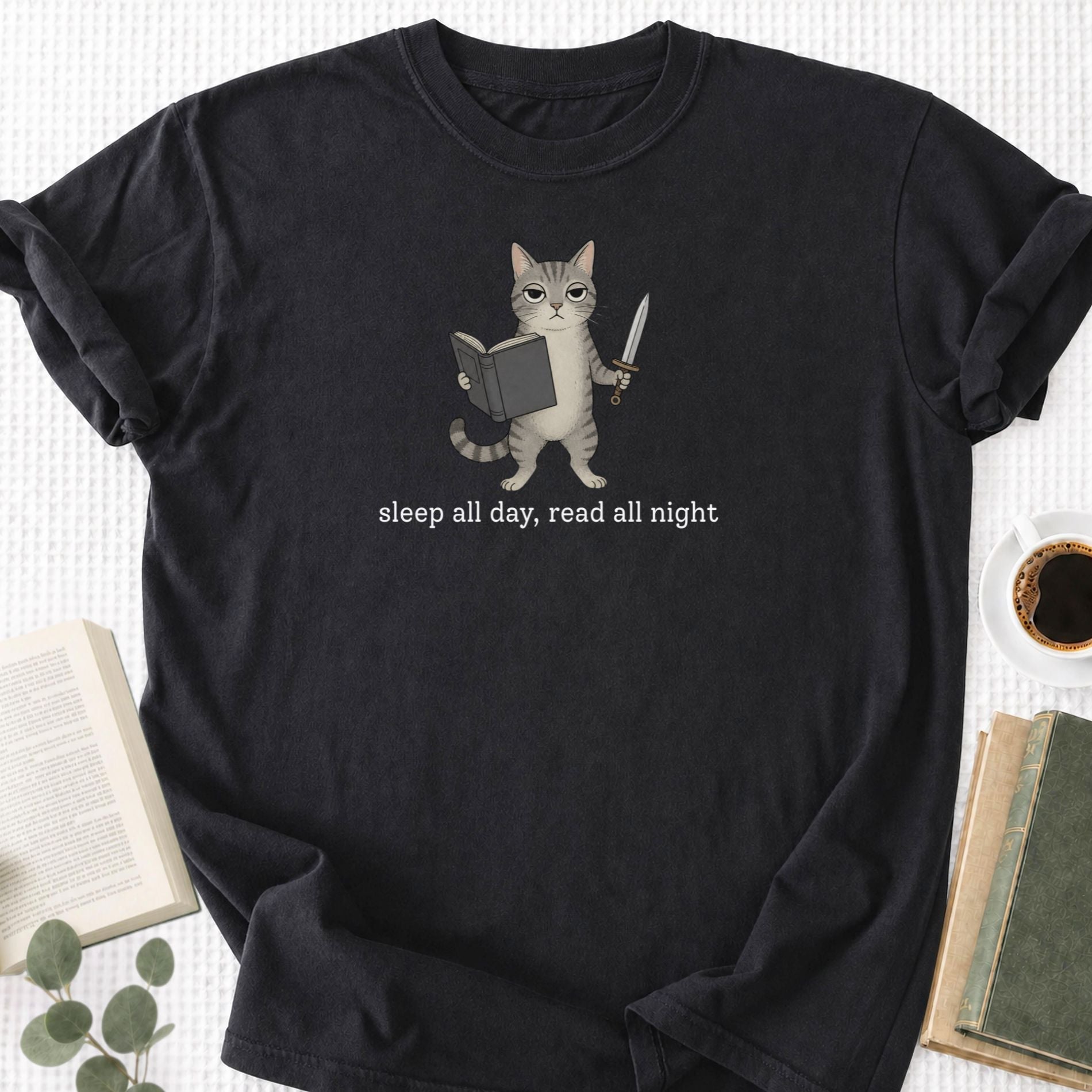 Sleep All Day, Read all Night Unisex T-Shirt - Book Social Club
