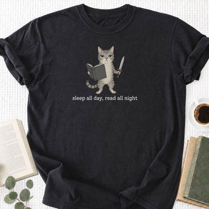 Sleep All Day, Read all Night Unisex T-Shirt - Book Social Club