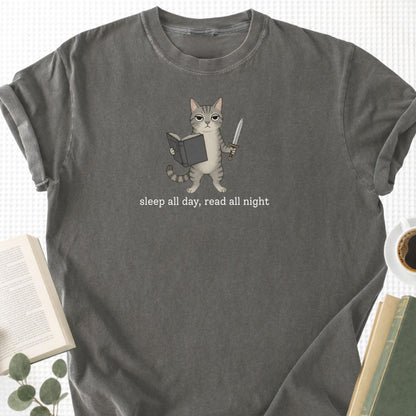 Sleep All Day, Read all Night Unisex T-Shirt - Book Social Club