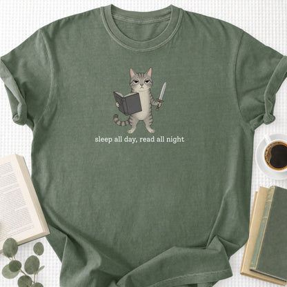 Sleep All Day, Read all Night Unisex T-Shirt - Book Social Club