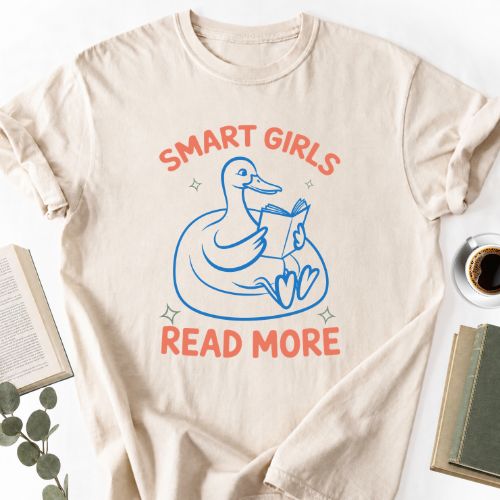Smart Girls Read More Unisex Tee, Book Lover Shirt for Women - Book Social Club