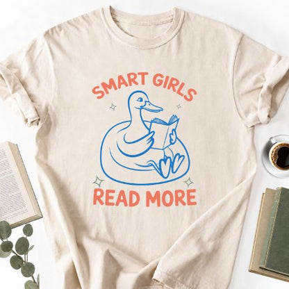 Smart Girls Read More Unisex Tee, Book Lover Shirt for Women - Book Social Club