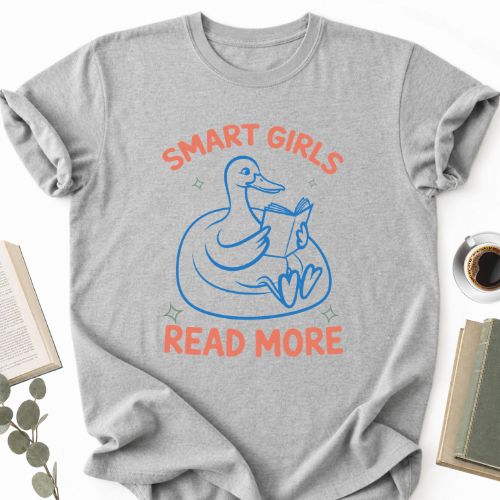 Smart Girls Read More Unisex Tee, Book Lover Shirt for Women - Book Social Club