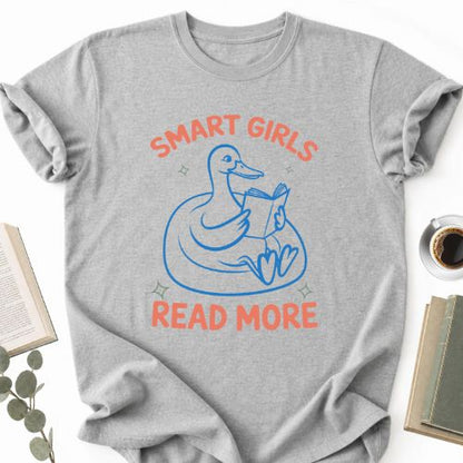 Smart Girls Read More Unisex Tee, Book Lover Shirt for Women - Book Social Club