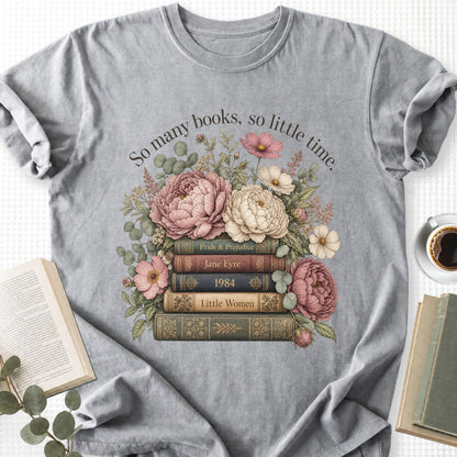 So Many Books So Little Time Unisex T-Shirt - Book Social Club
