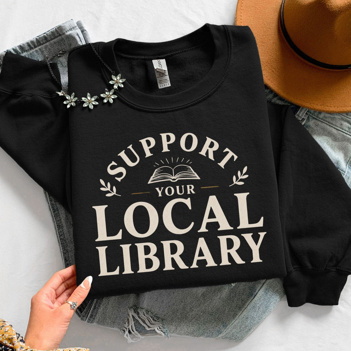 Support Your Local Library Unisex Sweatshirt - Book Social Club