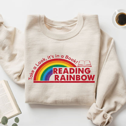 Take A Look, It's In a Book! Reading Rainbow Unisex Sweatshirt - Book Social Club