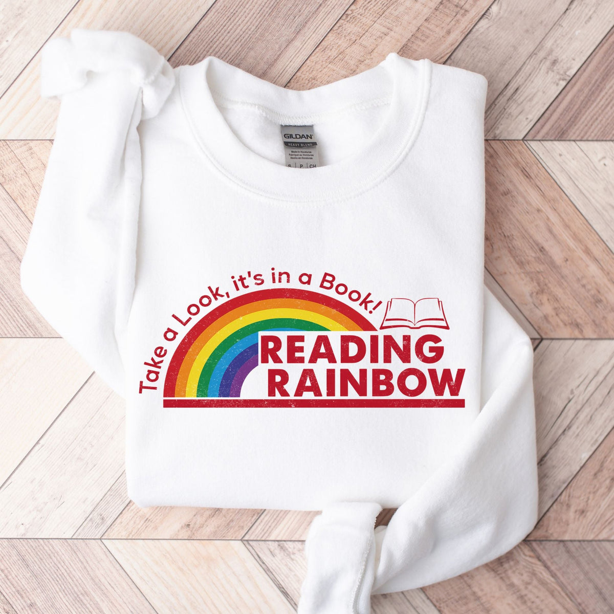 Take A Look, It's In a Book! Reading Rainbow Unisex Sweatshirt - Book Social Club