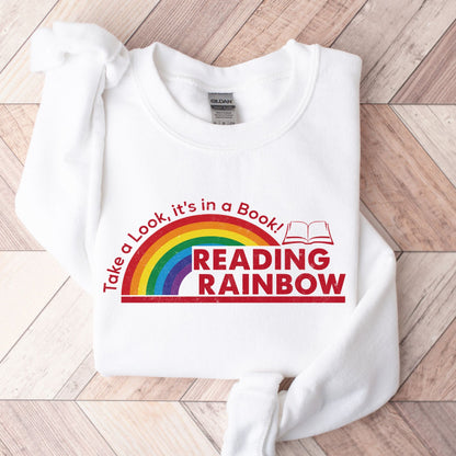 Take A Look, It's In a Book! Reading Rainbow Unisex Sweatshirt - Book Social Club