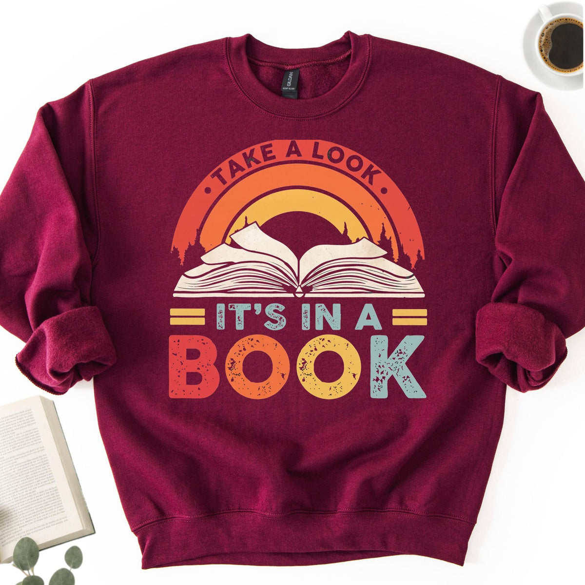 Take A Look It's In A Book Unisex Sweatshirt - Book Social Club