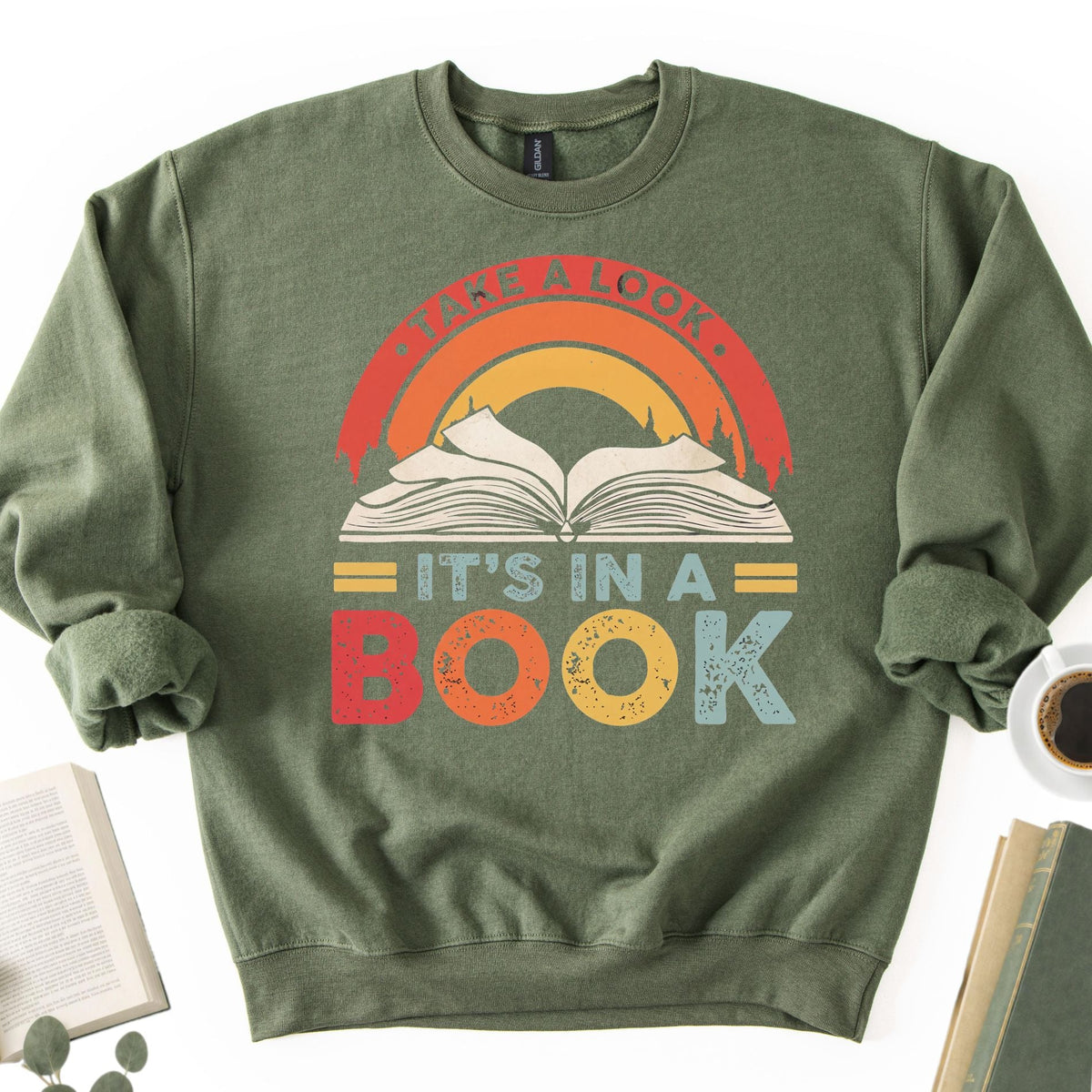 Take A Look It's In A Book Unisex Sweatshirt - Book Social Club