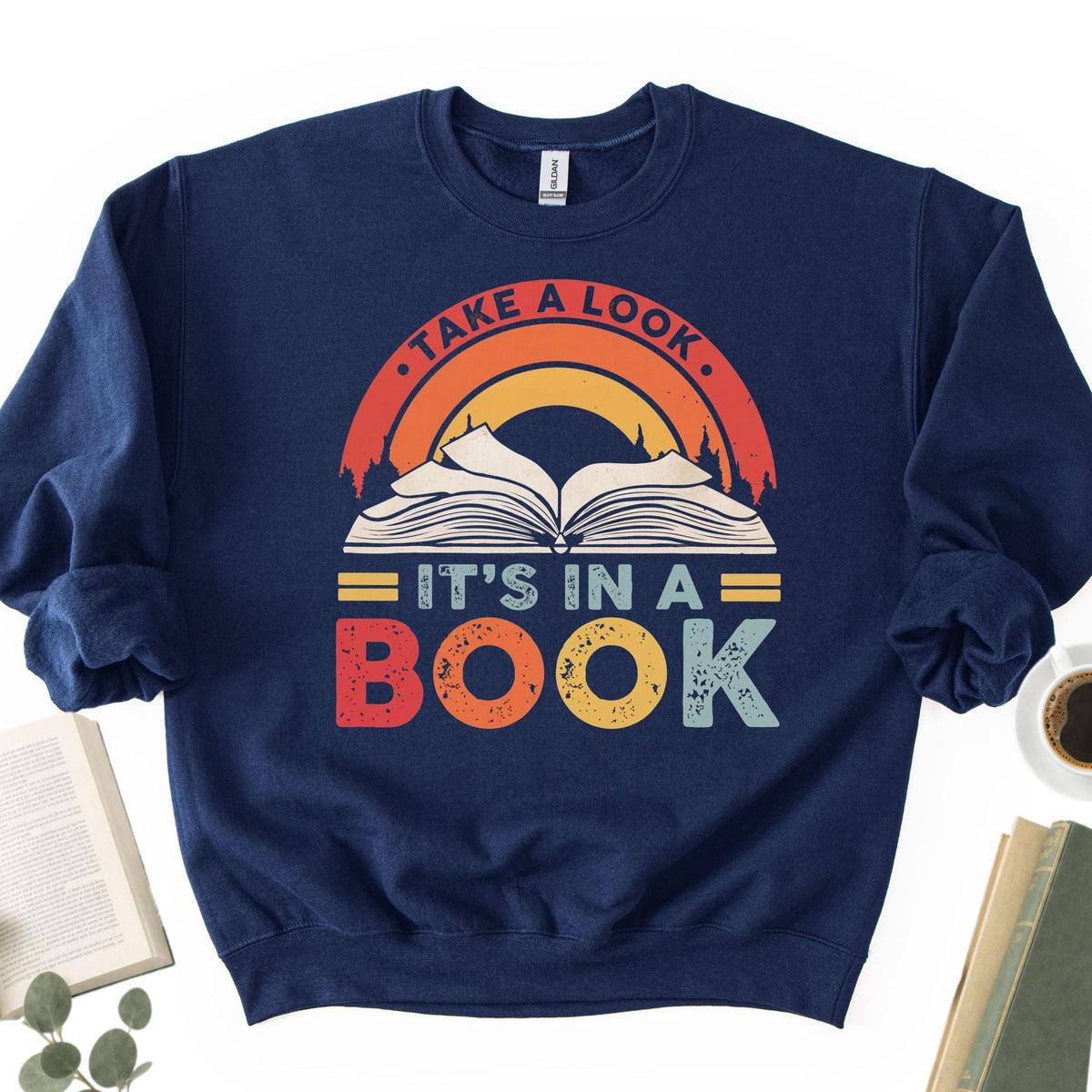 Take A Look It's In A Book Unisex Sweatshirt - Book Social Club