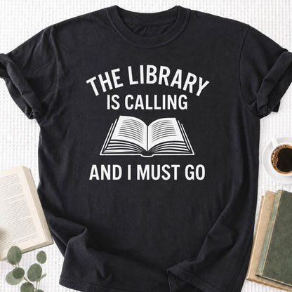 The Library Is Calling And I Must Go Unisex T-Shirt - Book Social Club