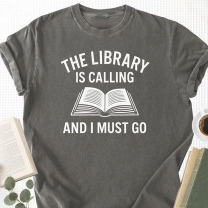 The Library Is Calling And I Must Go Unisex T-Shirt - Book Social Club