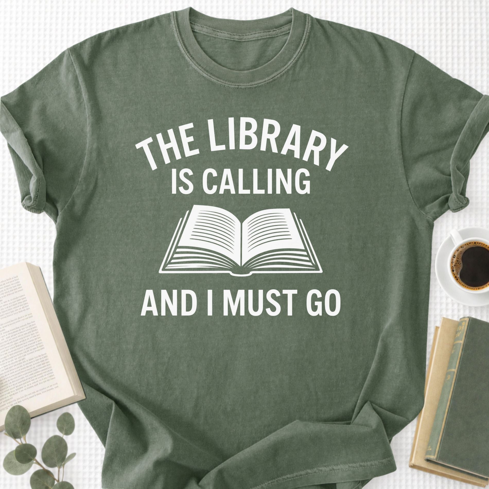 The Library Is Calling And I Must Go Unisex T-Shirt - Book Social Club
