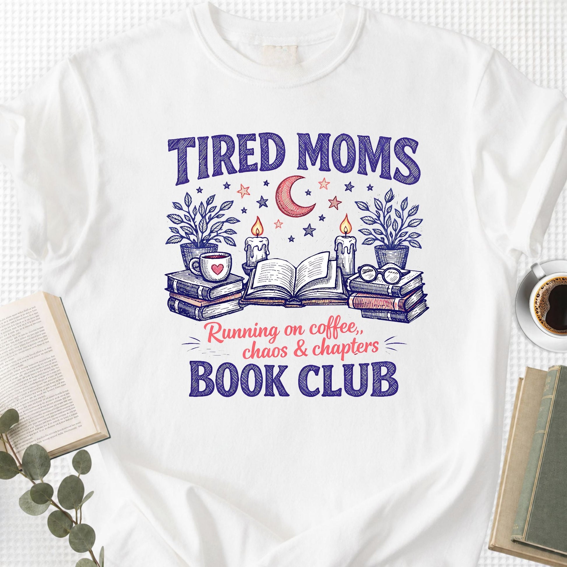 Tired Moms Book Club Celestial Unisex T-Shirt - Book Social Club