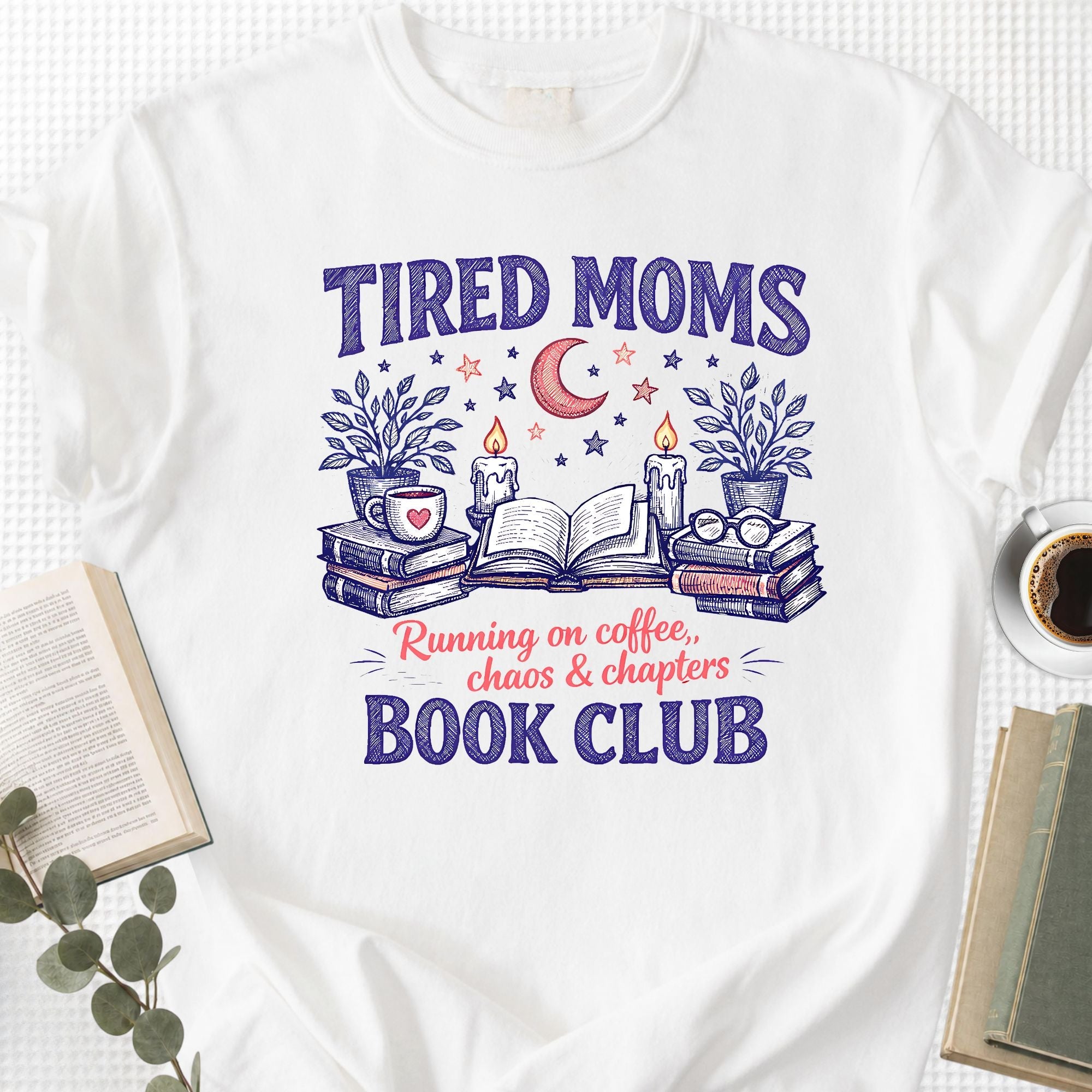 Tired Moms Book Club Celestial Unisex T-Shirt - Book Social Club