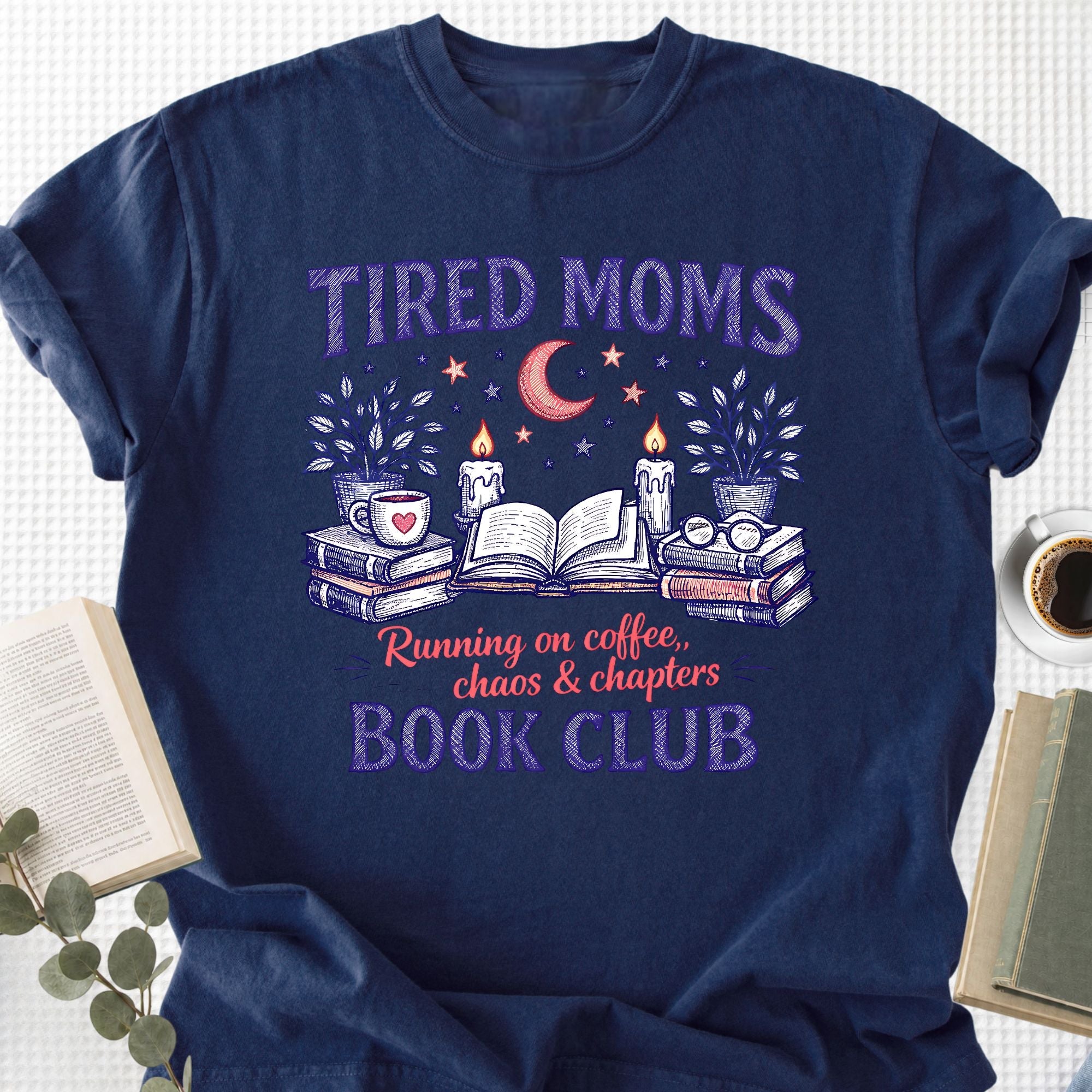 Tired Moms Book Club Celestial Unisex T-Shirt - Book Social Club