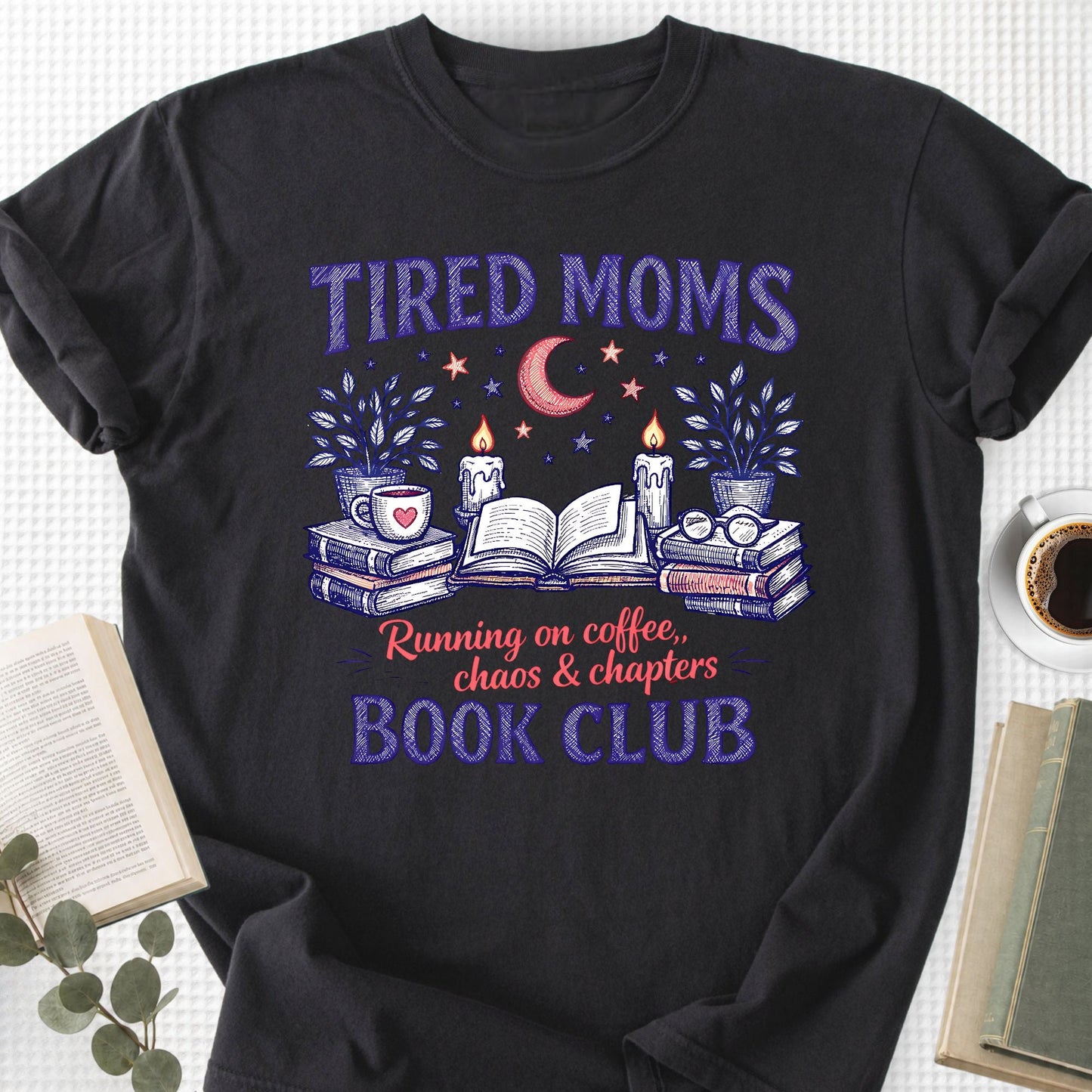 Tired Moms Book Club Celestial Unisex T-Shirt - Book Social Club