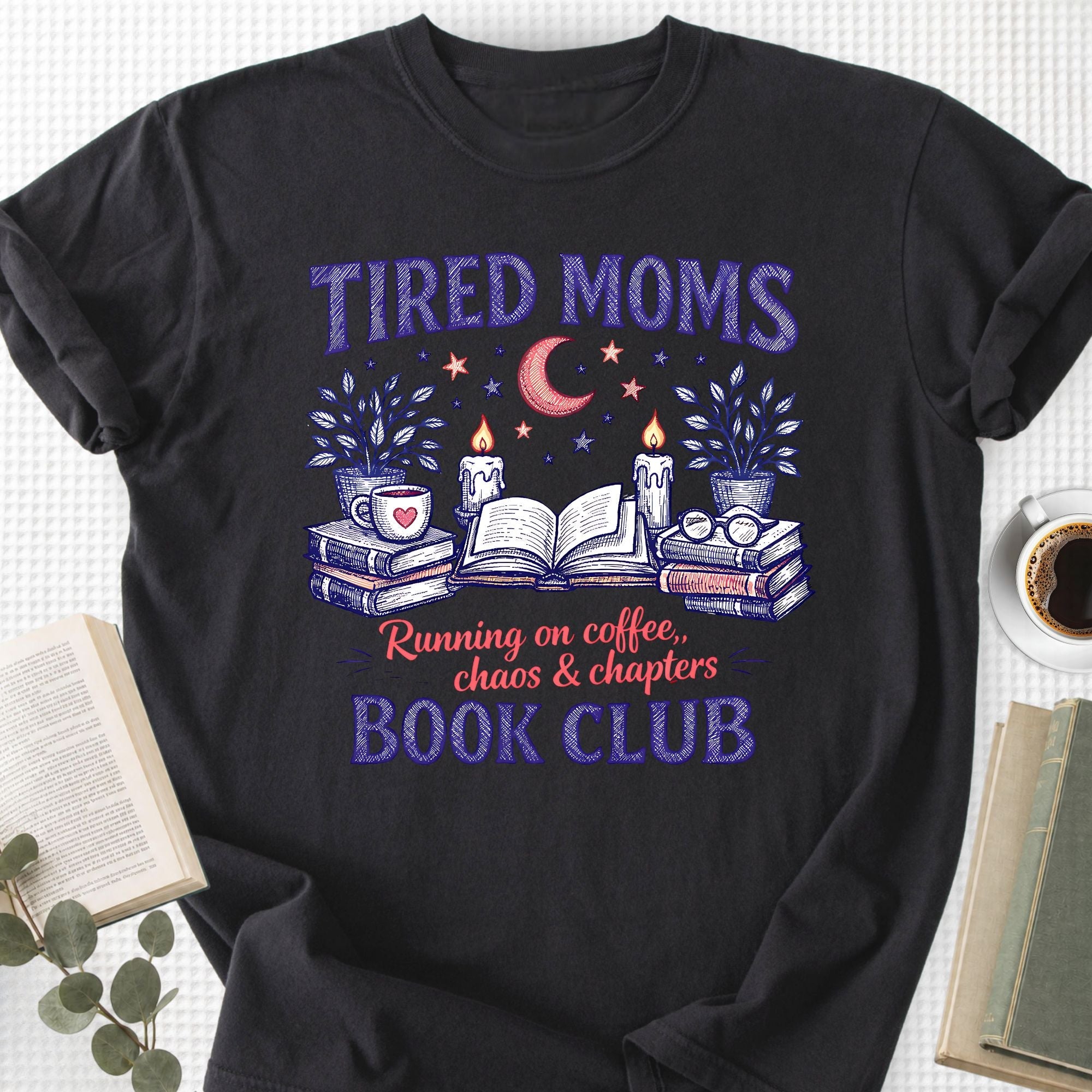 Tired Moms Book Club Celestial Unisex T-Shirt - Book Social Club