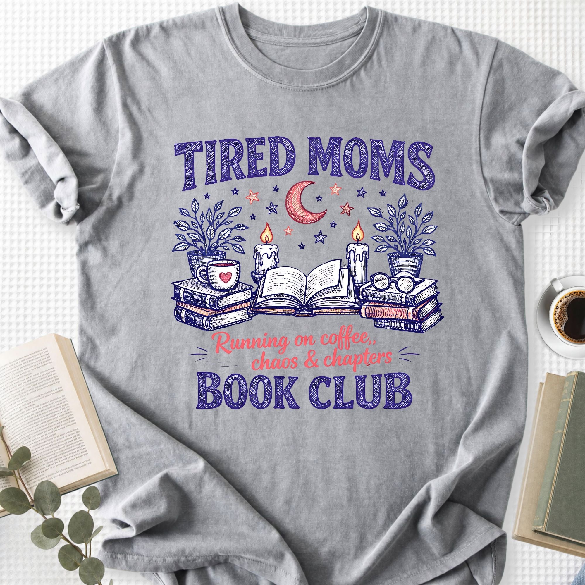 Tired Moms Book Club Celestial Unisex T-Shirt - Book Social Club