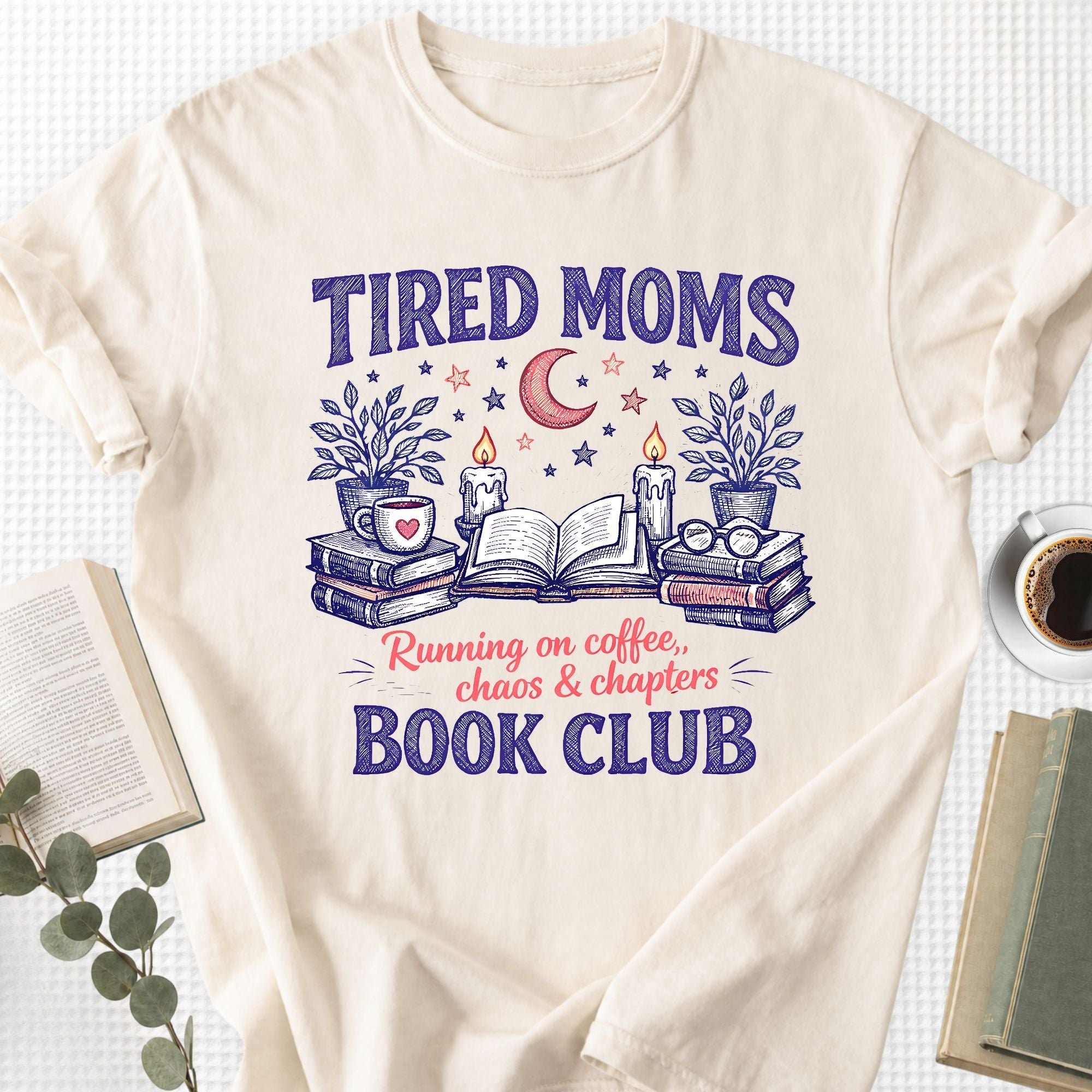 Tired Moms Book Club Celestial Unisex T-Shirt - Book Social Club