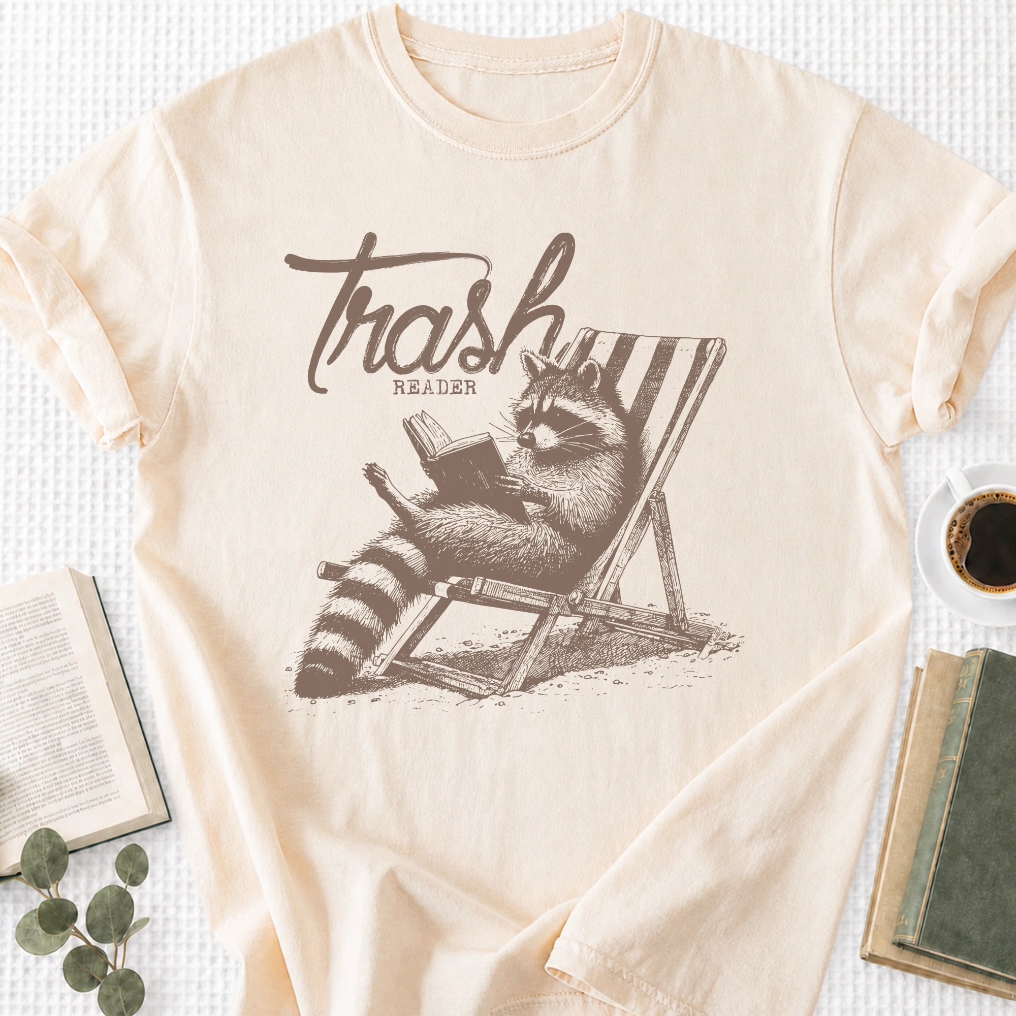 Trashy Reader Raccoon Unisex T-Shirt - Book Social Club