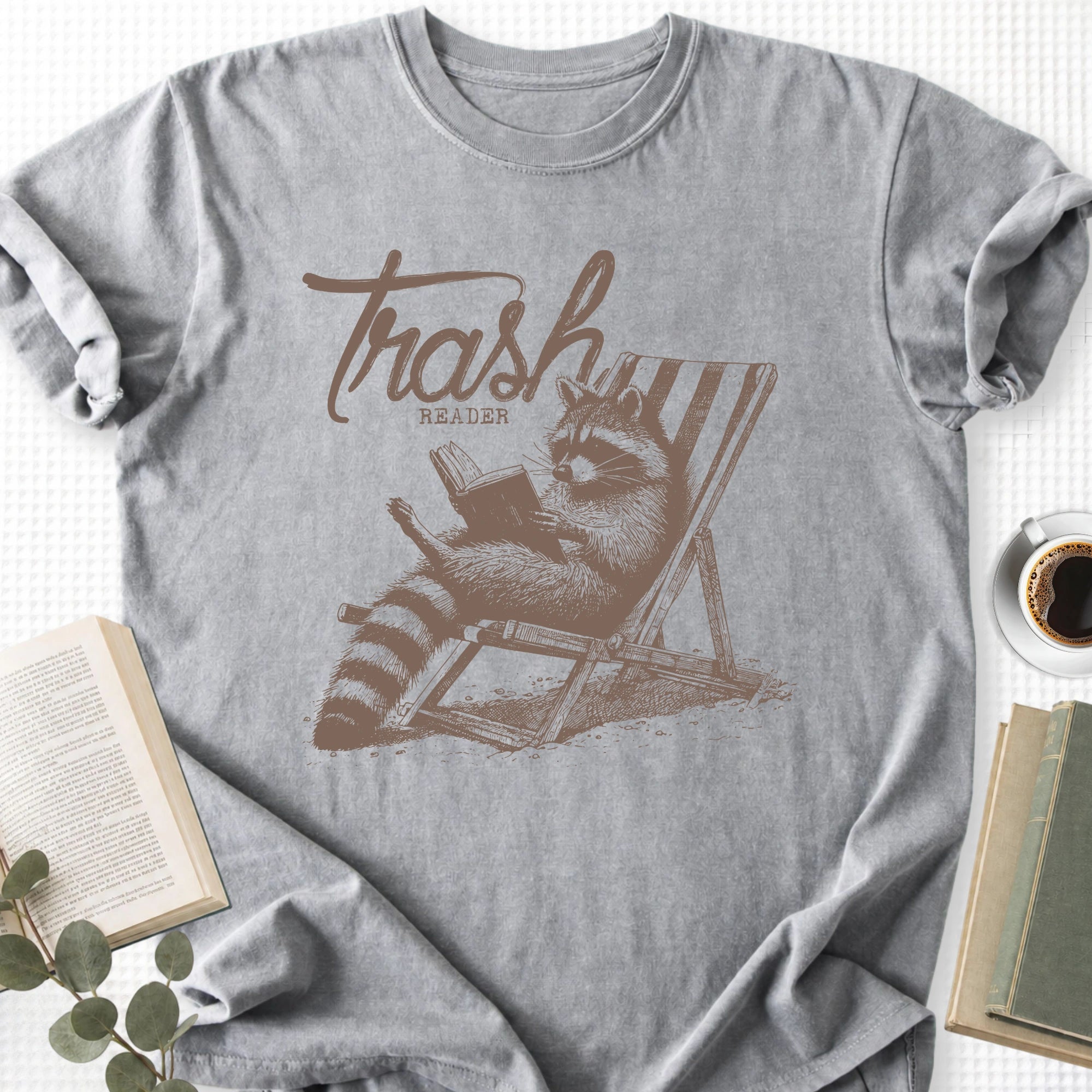 Trashy Reader Raccoon Unisex T-Shirt - Book Social Club