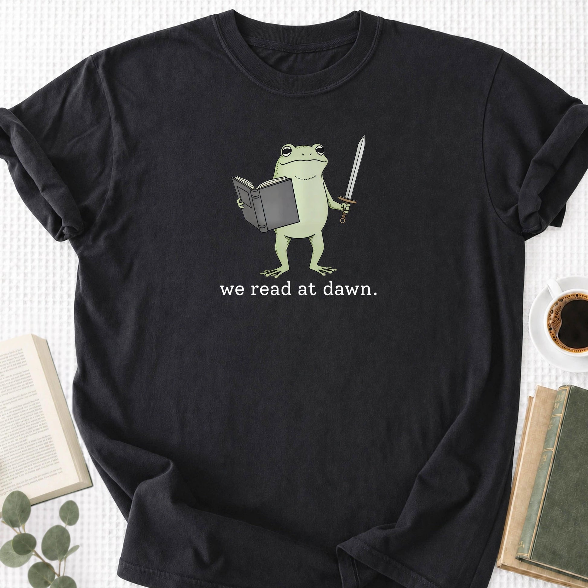 We Read At Dawn Frog Unisex T-Shirt, Funny Book Lover Shirt - Book Social Club