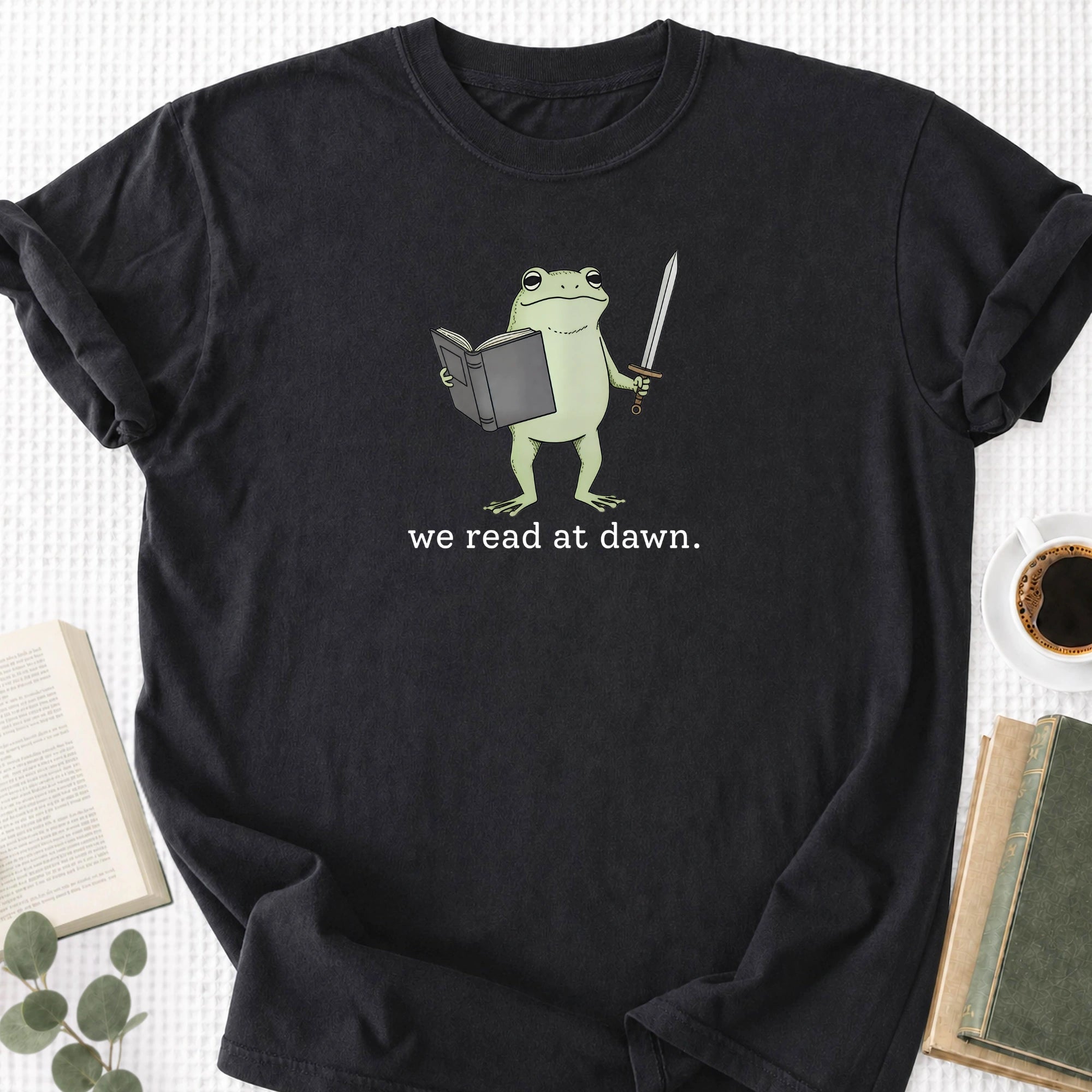 We Read At Dawn Frog Unisex T-Shirt, Funny Book Lover Shirt - Book Social Club