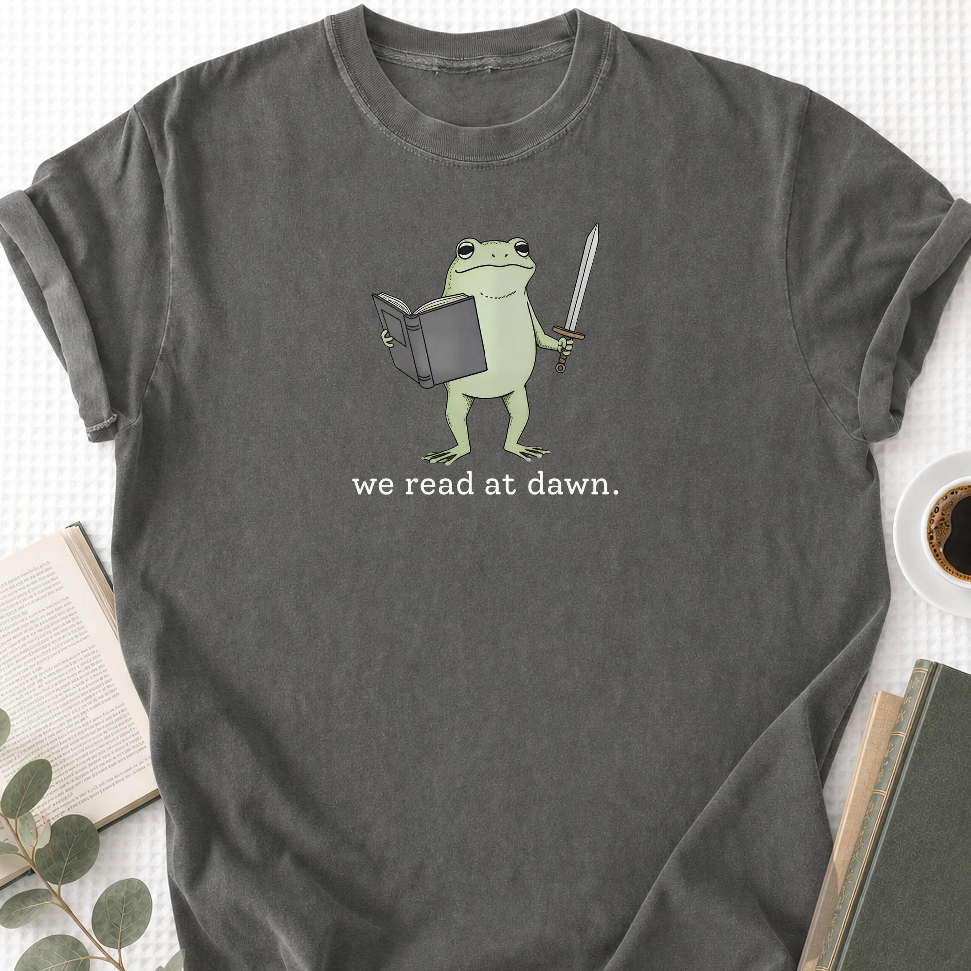 We Read At Dawn Frog Unisex T-Shirt, Funny Book Lover Shirt - Book Social Club