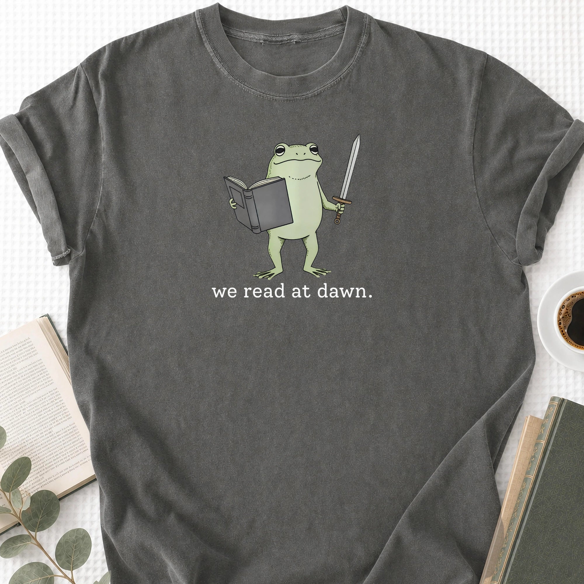 We Read At Dawn Frog Unisex T-Shirt, Funny Book Lover Shirt - Book Social Club