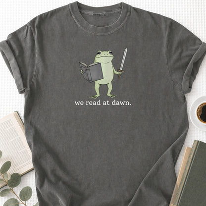 We Read At Dawn Frog Unisex T-Shirt, Funny Book Lover Shirt - Book Social Club
