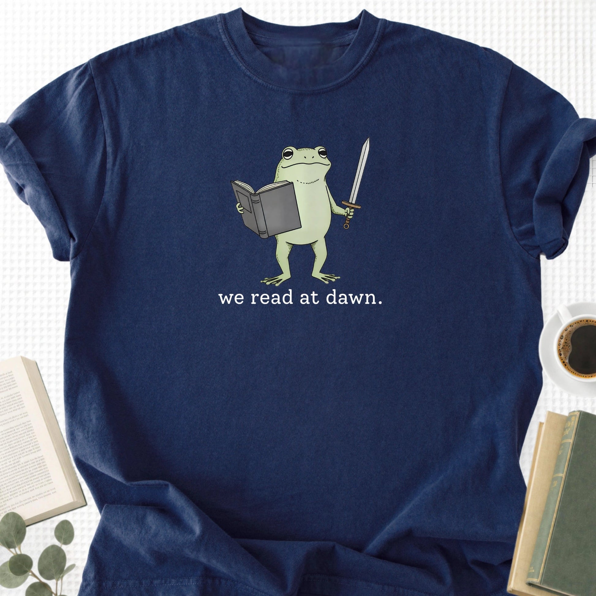 We Read At Dawn Frog Unisex T-Shirt, Funny Book Lover Shirt - Book Social Club