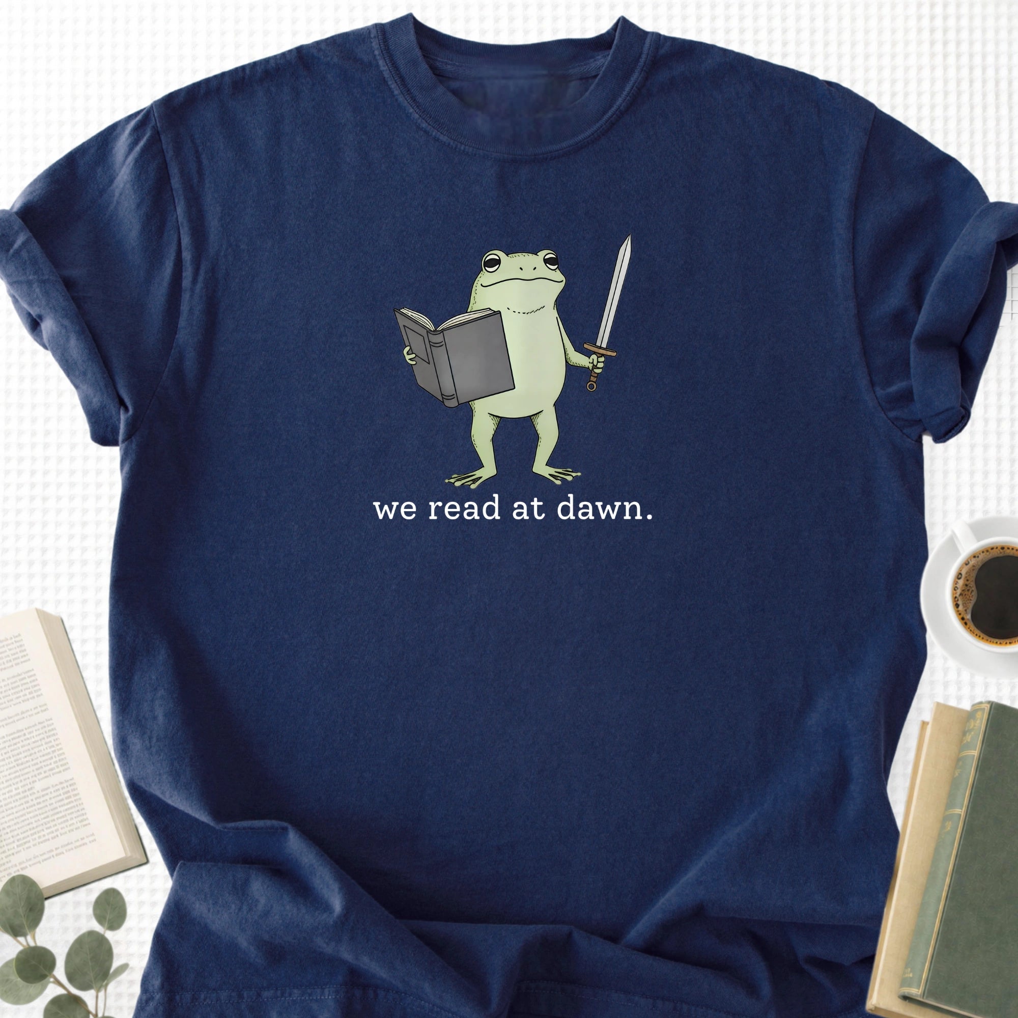 We Read At Dawn Frog Unisex T-Shirt, Funny Book Lover Shirt - Book Social Club