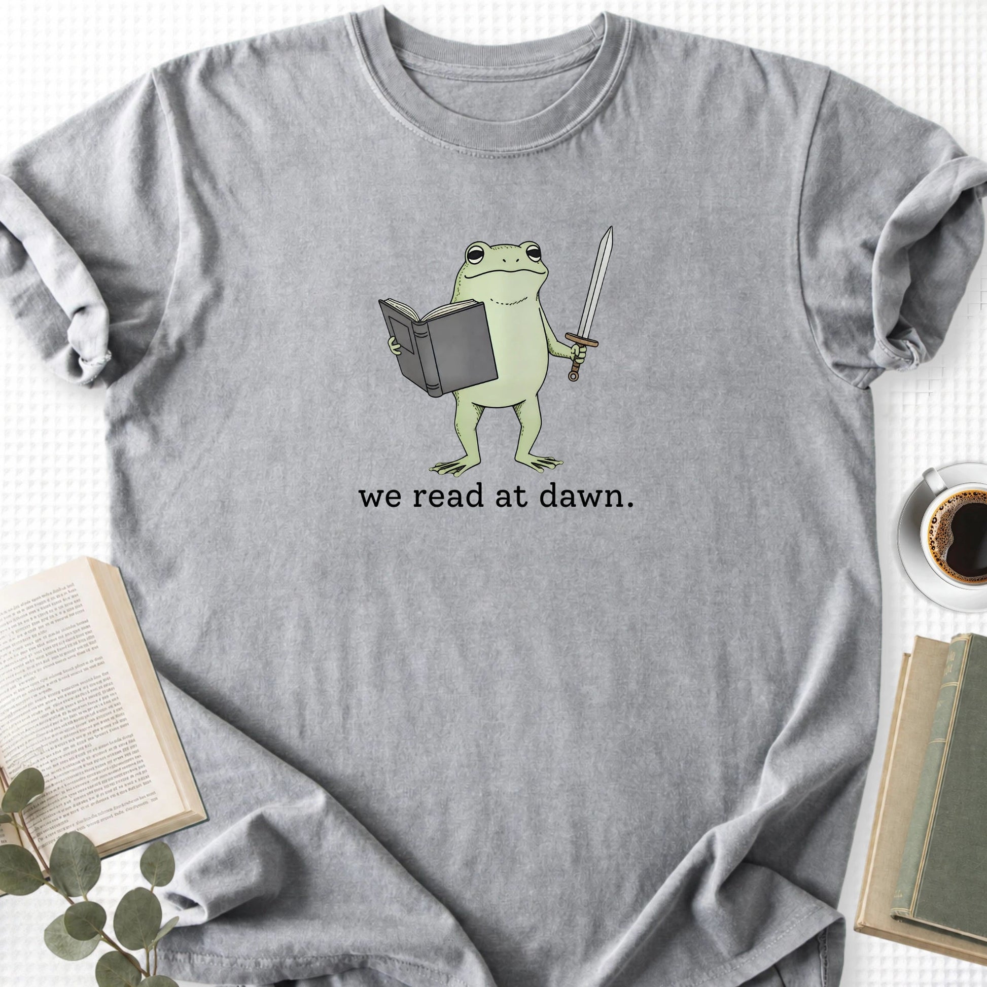 We Read At Dawn Frog Unisex T-Shirt, Funny Book Lover Shirt - Book Social Club